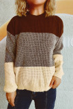 Colorblock Knitting Sweater