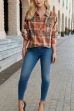 Brown Plaid Button Up Shirt