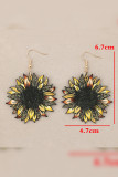 Sunflower Wooden Earrings