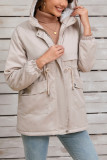 Hooded Fleece Inside Zipper Coat