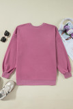 Valerian Solid O Neck High Low Hem Pullover Sweatshirt