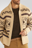 Men's Jacquard Knitting Cardigan