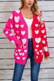 Valentine Heart Front Open Cardigan