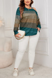 Plus Size Colorblock Drop shoulder Top
