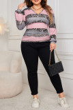 Sequin Plus Size V Neck Top