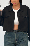 Plus Size Corduroy Short Jacket