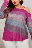 Plus Size Colorblock Drop shoulder Top