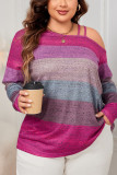 Plus Size Colorblock Drop shoulder Top
