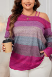 Plus Size Colorblock Drop shoulder Top