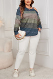 Plus Size Colorblock Drop shoulder Top