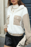 Colorblock Patchwork Corduroy Jacket