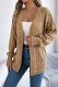 Eyelet Front Open Cardigan