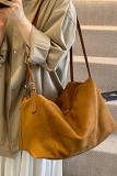 Suede Zipper Crossbody Bag Tote Bag