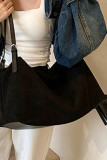 Suede Zipper Crossbody Bag Tote Bag