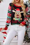 Christmas Pattern Reindeer Jacquard Sweater