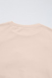 Parchment Embroidered Bow Lantern Sleeve Oversized Pullover Sweatshirt