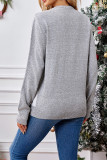 Grey Reindeer Knitting Sweater