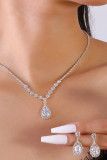 Rhinestone Earrings and Necklace Set
