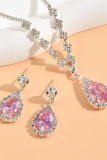 Rhinestone Earrings and Necklace Set