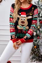 Christmas Pattern Reindeer Jacquard Sweater