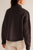 Solid Color Pockets Front Open Cardigan