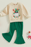 Christmas Sweatshirt and Flare Pants Set