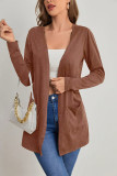 Solid Color Front Open Outerwear