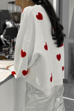 Heart Embroidery Knitting Sweater