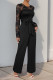 Black Lace One Piece Jumpsuit