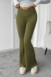High Waist Elastic Flare Yoga Pants