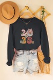 New Year 2025 Print Graphic Sweatshirt