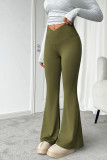 High Waist Elastic Flare Yoga Pants