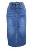 Split Tassel Denim Skirt Dress