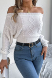 Off Shoulder Knitting Sweater