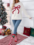Christmas Bowknot Knitting Top