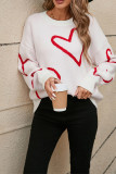 Heart Pattern Knitting Sweater