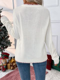 Christmas Bowknot Knitting Top