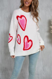 Heart Design Knitting Sweater