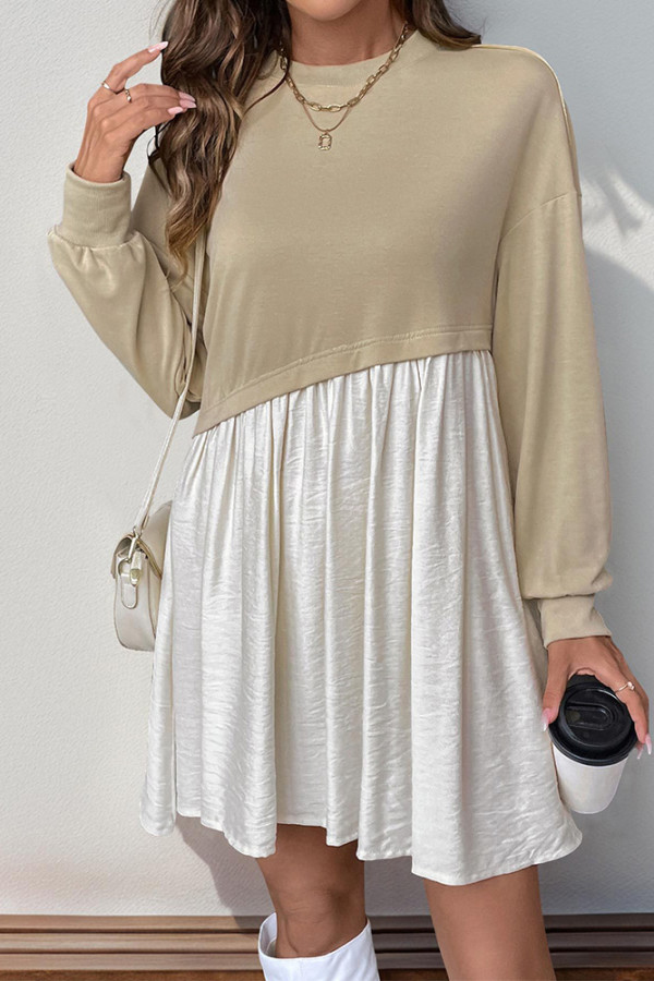 Colorblock Splicing Dress