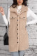 Apricot Sleeveless Fleece Vest Coat
