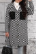 Plaid Checked Button Up Long Coat
