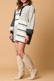 Stripes Splicing Mini Dress