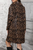 Brown Leopard Long Coat
