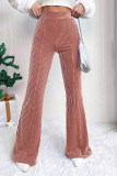 High Waist Corduroy Wide Leg Flare Pants