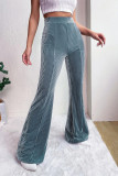 High Waist Corduroy Wide Leg Flare Pants