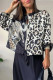 Leopard Zipper Short Jacket