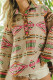 Aztec Turndown Collar Sweatshirt