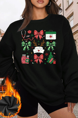 Nurse Christmas Print Graphic Sweatshirt