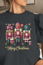 Merry Christmas Print Graphic Sweatshirt