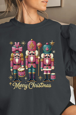Merry Christmas Print Graphic Sweatshirt
